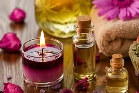 spa oils candle