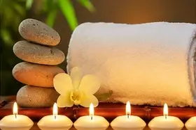 zen towels candles